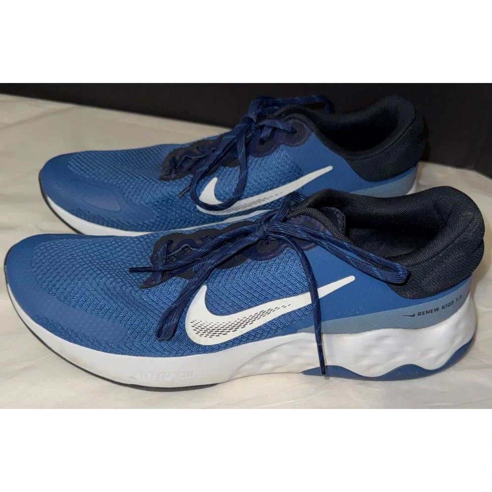 Nike Renew Ride 3.0 Men 12 Blue White DC8185-401 Running Shoes Sneakers
